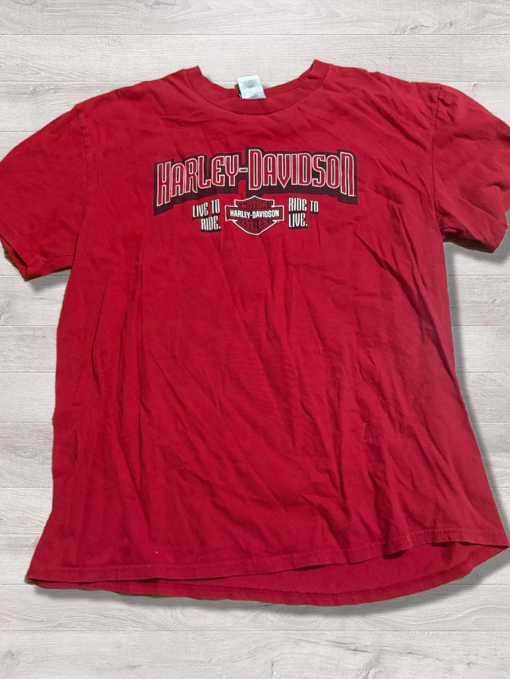 Vintage Harley Davidson Motorcycles St Augustine Double Sided Shirt XL Biker FL